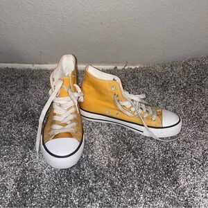 Yellow High-Top Sneakers